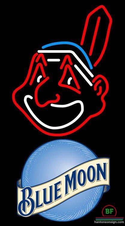 Custom Blue Moon Cleveland Indians Neon Sign MLB Teams Neon Light