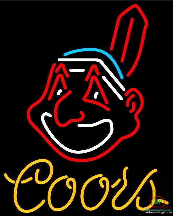 Custom Coors Light Cleveland Indians Neon Sign MLB Teams Neon Light