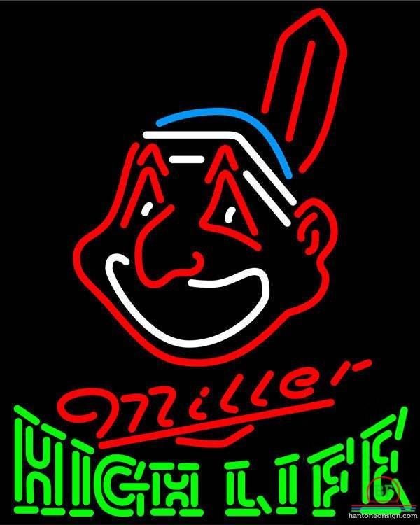Custom Miller High Life Cleveland Indians Neon Sign MLB Teams Neon Light