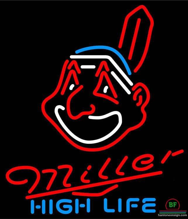Custom Miller High Life Cleveland Indians Neon Sign MLB Teams Neon Light