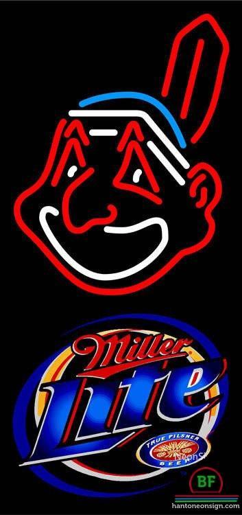 Custom Miller Lite Cleveland Indians Neon Sign MLB Teams Neon Light