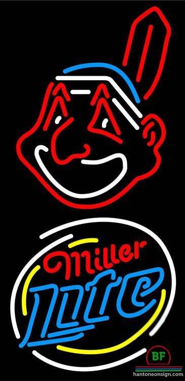 Custom Miller Lite Cleveland Indians Neon Sign MLB Teams Neon Light