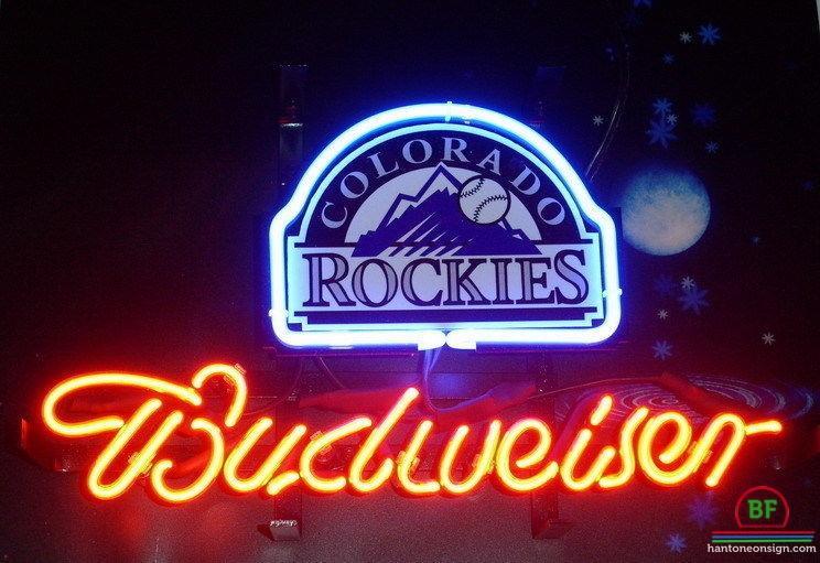 Custom Budweiser Colorado Rockies Neon Sign MLB Teams Neon Light