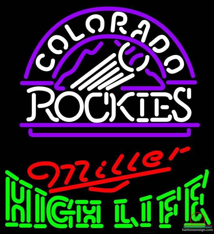 Custom Miller High Life Colorado Rockies Neon Sign MLB Teams Neon Light