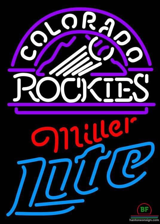 Custom Miller Lite Colorado Rockies Neon Sign MLB Teams Neon Light