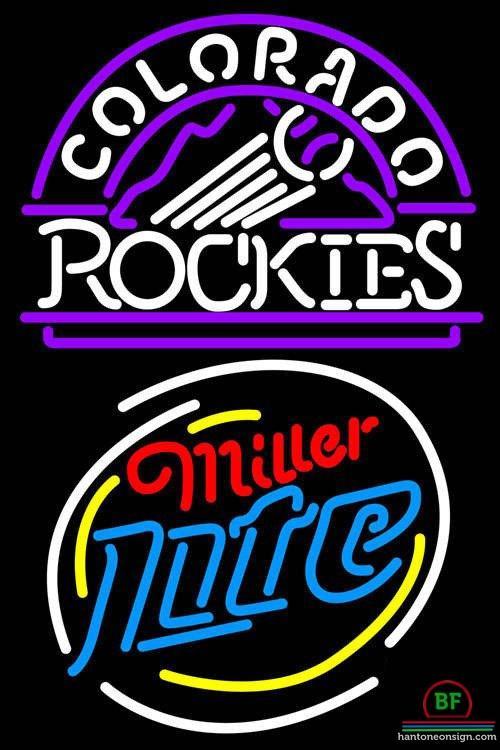 Custom Miller Lite Colorado Rockies Neon Sign MLB Teams Neon Light