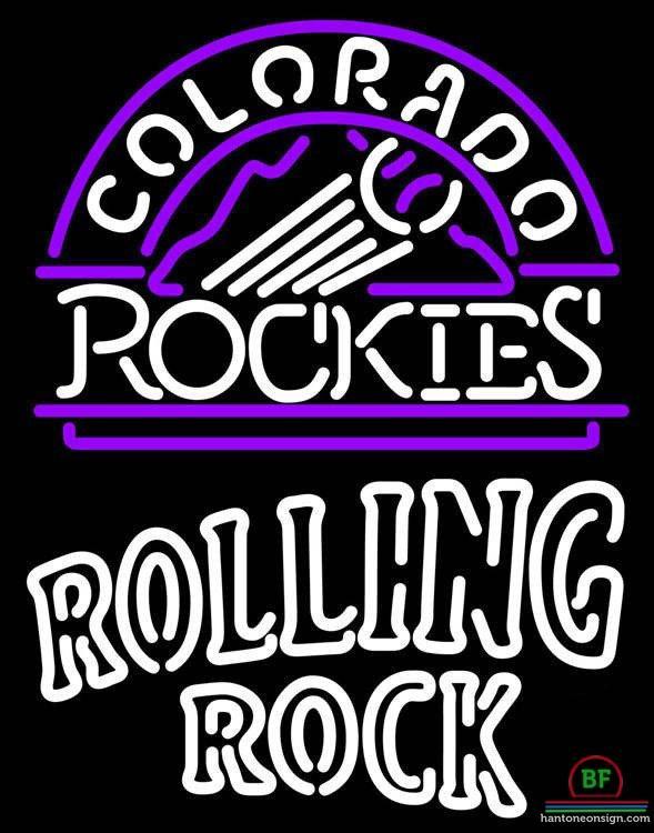 Custom Rolling Rock Colorado Rockies Neon Sign MLB Teams Neon Light