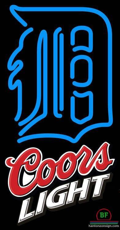 Custom Coors Light Detroit Tigers Neon Sign MLB Teams Neon Light