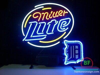 Custom Miller Lite Detroit Tigers Neon Sign MLB Teams Neon Light