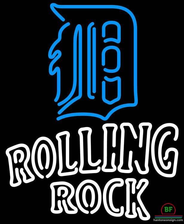Custom Rolling Rock Detroit Tigers Neon Sign MLB Teams Neon Light