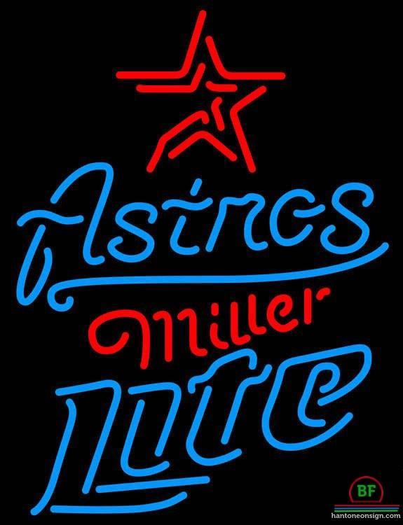 Custom Miller Lite Houston Astros Neon Sign MLB Teams Neon Light