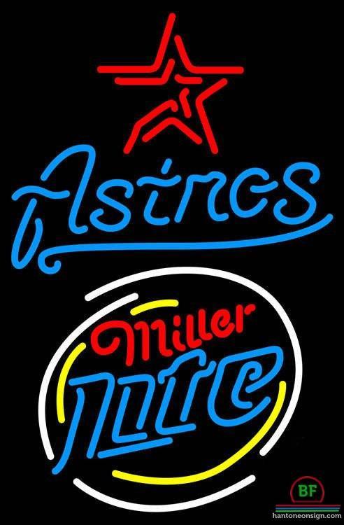 Custom Miller Lite Houston Astros Neon Sign MLB Teams Neon Light