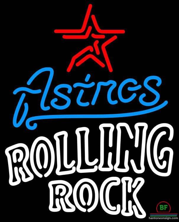 Custom Rolling Rock Houston Astros Neon Sign MLB Teams Neon Light