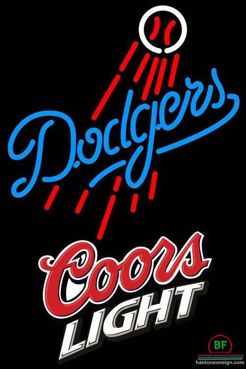 Custom Coors Light Los Angeles Dodgers Neon Sign MLB Teams Neon Light