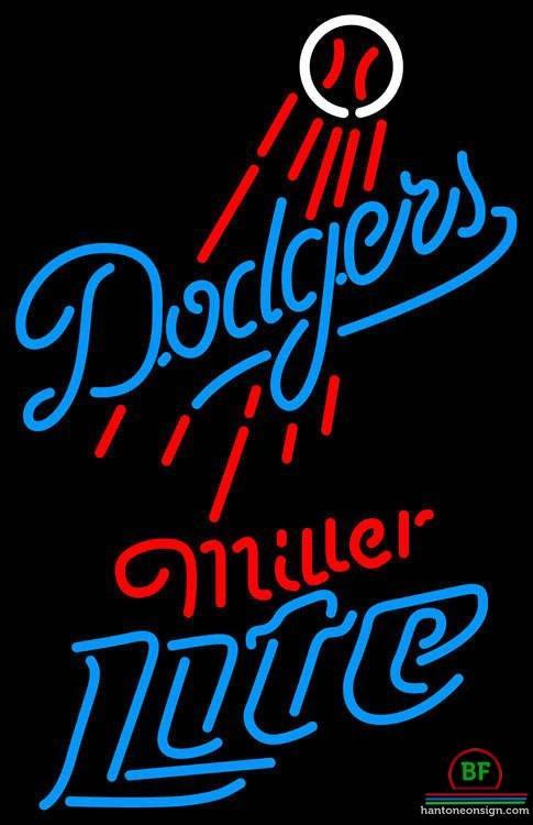 Custom Miller Lite Los Angeles Dodgers Neon Sign MLB Teams Neon Light
