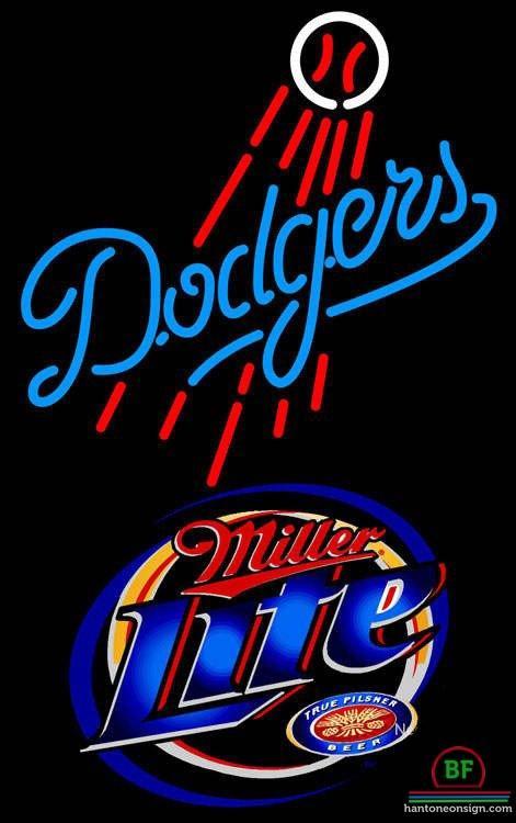 Custom Miller Lite Los Angeles Dodgers Neon Sign MLB Teams Neon Light