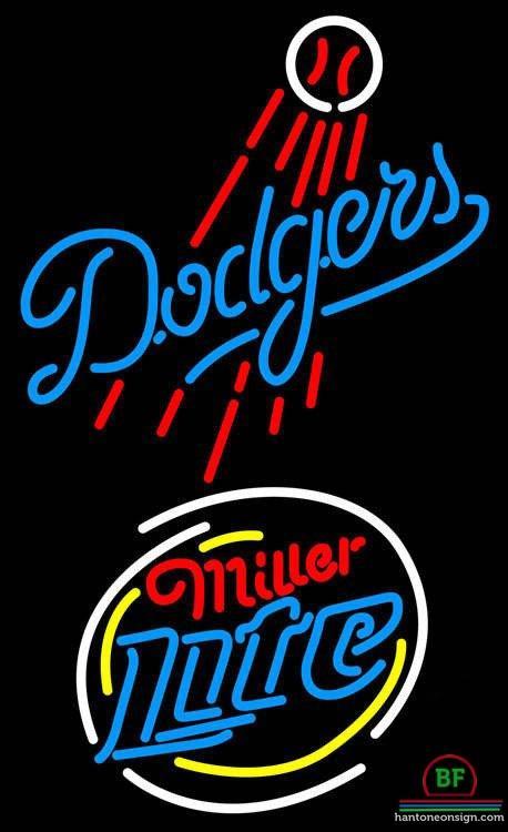 Custom Miller Lite Los Angeles Dodgers Neon Sign MLB Teams Neon Light