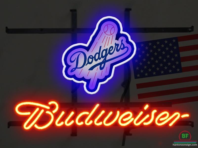 Custom Budweiser Los Angeles Dodgers Neon Sign MLB Teams Neon Light