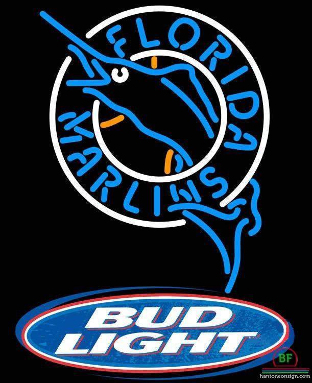 Custom Bud Light Florida Miami Marlins Neon Sign MLB Teams Neon Light