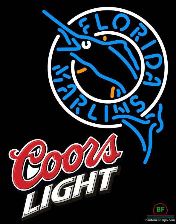 Custom Coors Light Florida Miami Marlins Neon Sign MLB Teams Neon Light
