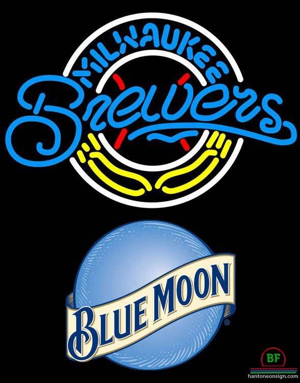 Custom Blue Moon Milwaukee Brewers Neon Sign MLB Teams Neon Light