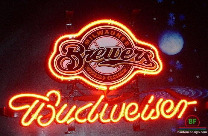 Custom Budweiser Milwaukee Brewers Neon Sign MLB Teams Neon Light