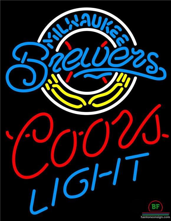 Custom Coors Light Milwaukee Brewers Neon Sign MLB Teams Neon Light