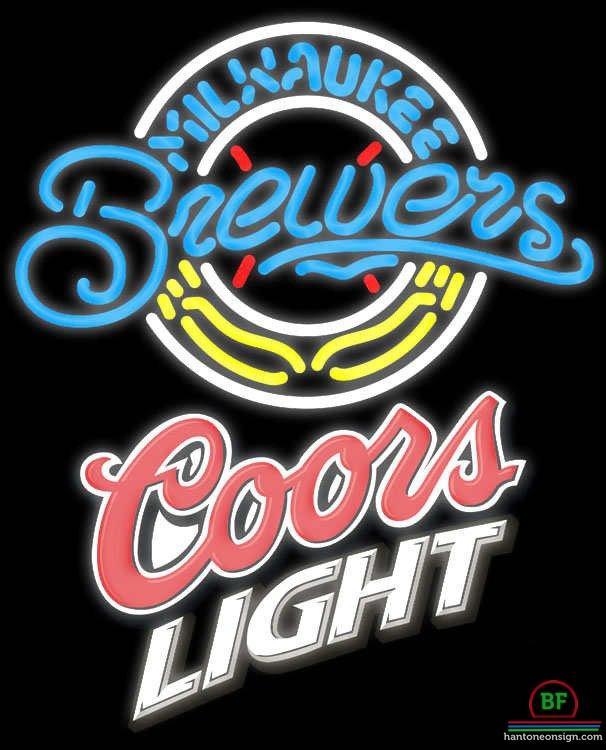 Custom Coors Light Milwaukee Brewers Neon Sign MLB Teams Neon Light