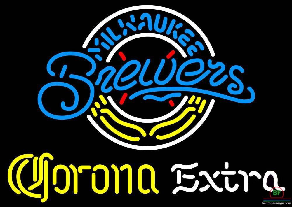Custom Corona Extra Milwaukee Brewers Neon Sign MLB Teams Neon Light