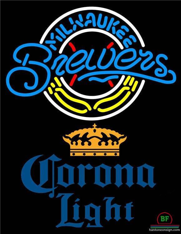 Custom Corona Light Milwaukee Brewers Neon Sign MLB Teams Neon Light