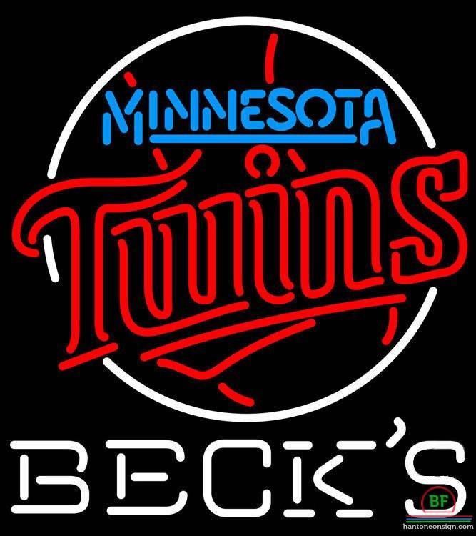 Custom Becks Minnesota Twins Neon Sign MLB Teams Neon Light