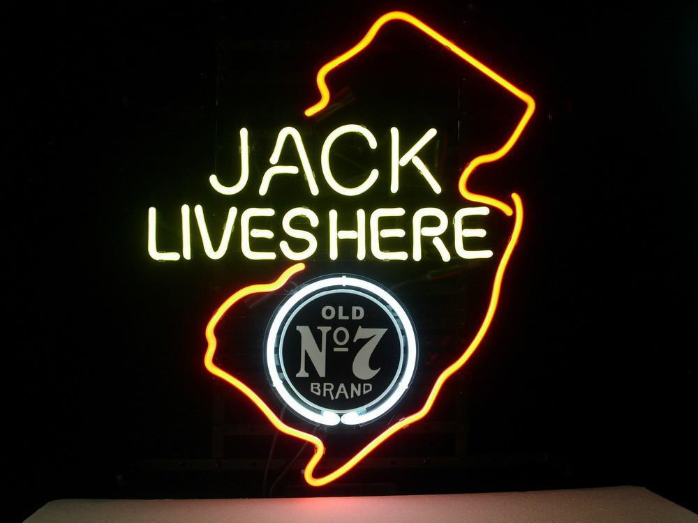 Custom Jack Daniels Lives Here Neon Sign Real Neon Light