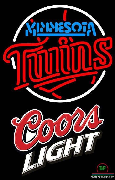 Custom Coors Light Minnesota Twins Neon Sign MLB Teams Neon Light