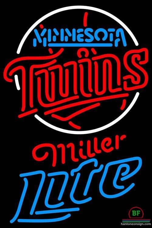 Custom Miller Lite Minnesota Twins Neon Sign MLB Teams Neon Light