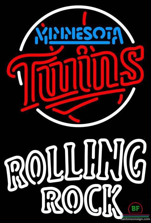 Custom Rolling Rock Minnesota Twins Neon Sign MLB Teams Neon Light