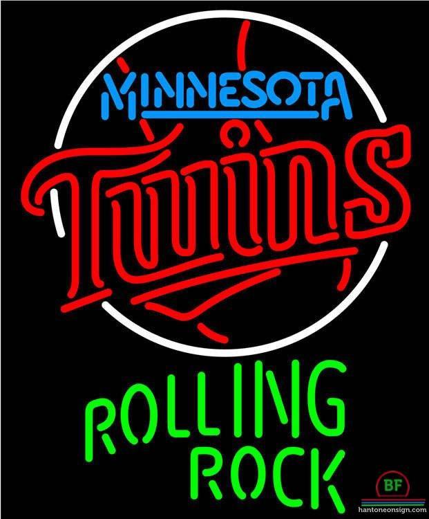 Custom Rolling Rock Minnesota Twins Neon Sign MLB Teams Neon Light