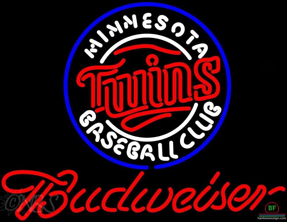 Custom Budweiser Minnesota Twins Neon Sign MLB Teams Neon Light