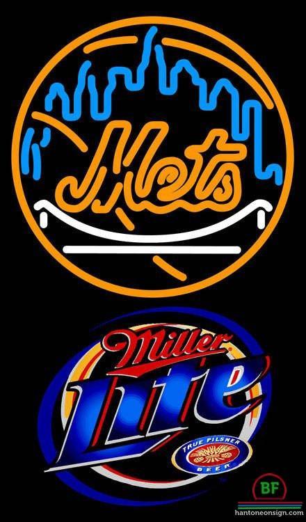 Custom Miller Lite New York Mets Neon Sign MLB Teams Neon Light