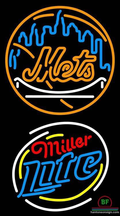 Custom Miller Lite New York Mets Neon Sign MLB Teams Neon Light
