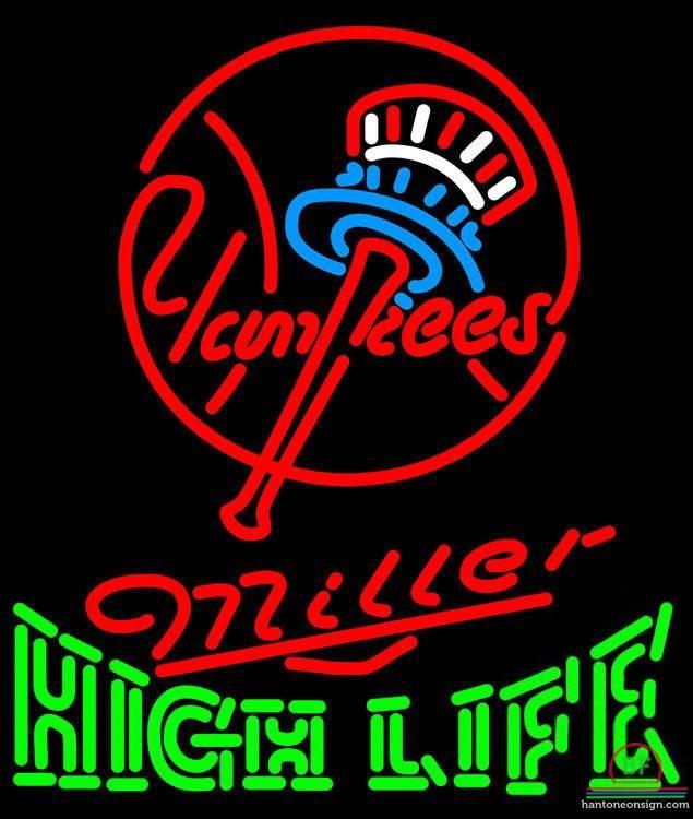 Custom Miller High Life New York yankees Neon Sign MLB Teams Neon Light