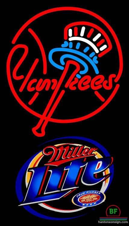 Custom Miller Lite New York yankees Neon Sign MLB Teams Neon Light