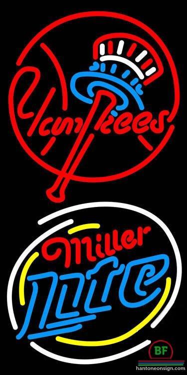 Custom Miller Lite New York yankees Neon Sign MLB Teams Neon Light