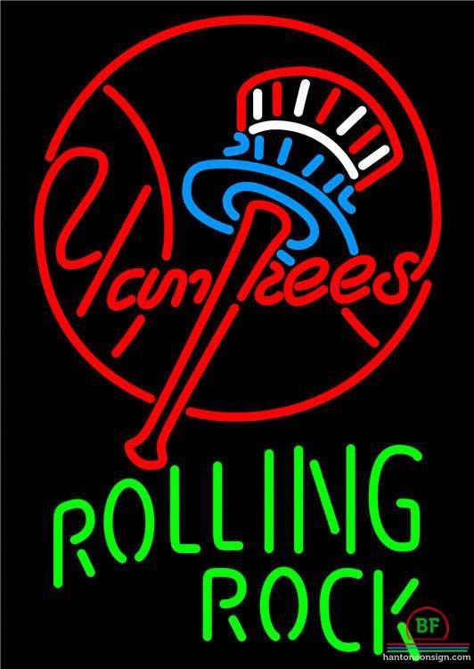 Custom Rolling Rock New York yankees Neon Sign MLB Teams Neon Light