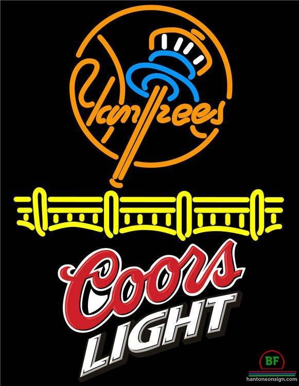 Custom Coors Light New York yankees Neon Sign MLB Teams Neon Light