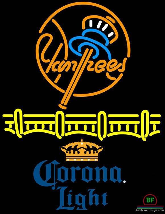 Custom Corona Light New York yankees Neon Sign MLB Teams Neon Light