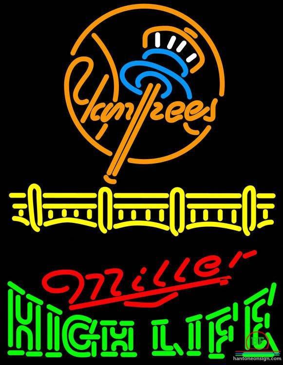 Custom Miller High Life New York yankees Neon Sign MLB Teams Neon Light