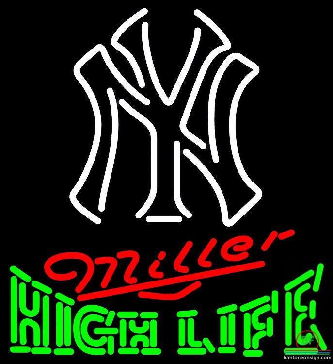 Custom Miller High Life New York yankees Neon Sign MLB Teams Neon Light
