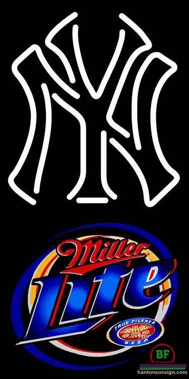 Custom Miller Lite New York yankees Neon Sign MLB Teams Neon Light