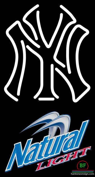 Custom Natural Light New York yankees Neon Sign MLB Teams Neon Light
