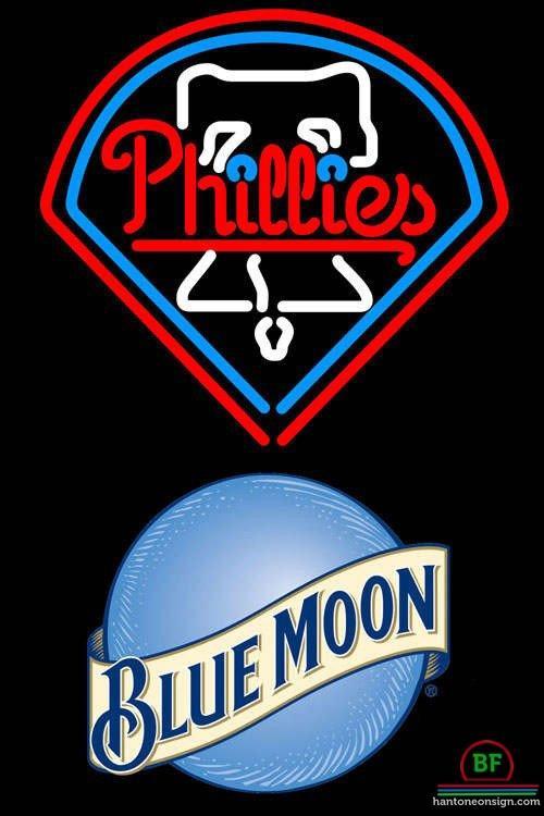Custom Blue Moon Philadelphia Phillies Neon Sign MLB Teams Neon Light